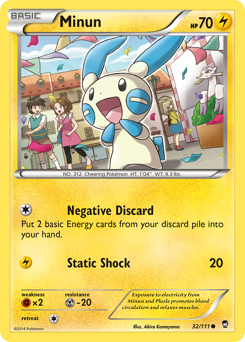 Minun, Furious Fists #32, Pokémon TCG card