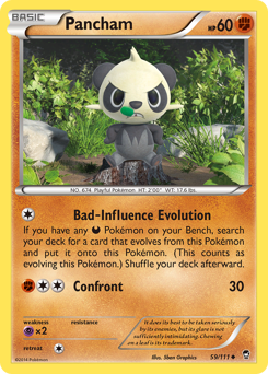 Pancham, Furious Fists #59, Pokémon TCG card