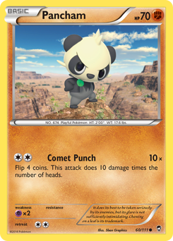 Pancham, Furious Fists #60, Pokémon TCG card