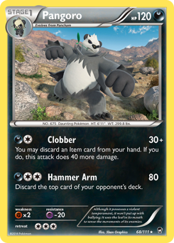 Pangoro, Furious Fists #68, Pokémon TCG card