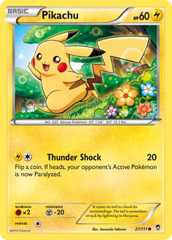 Pikachu, Furious Fists #27, Pokémon TCG card
