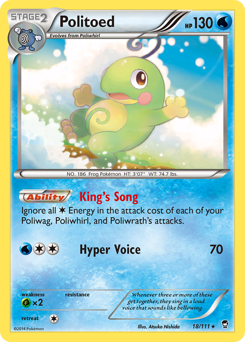 Politoed, Furious Fists #18, Pokémon TCG card