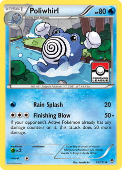 Poliwhirl, Furious Fists #16, Pokémon TCG card