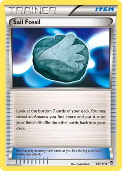 Sail Fossil, Furious Fists #98, Pokémon TCG card