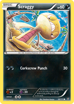 Scraggy, Furious Fists #66, Pokémon TCG card