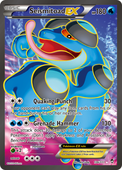 Seismitoad-EX, Furious Fists #106, Pokémon TCG card