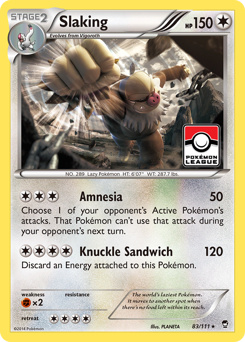 Slaking, Furious Fists #83, Pokémon TCG card