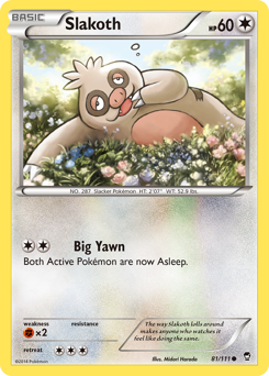 Slakoth, Furious Fists #81, Pokémon TCG card