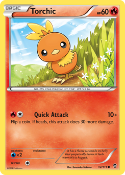 Torchic, Furious Fists #12, Pokémon TCG card