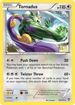 Tornadus, Furious Fists #86, Pokémon TCG card