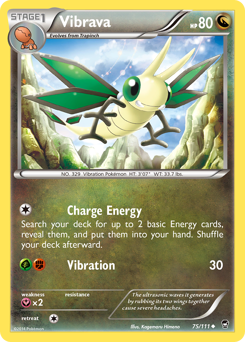 Vibrava, Furious Fists #75, Pokémon TCG card