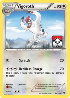 Vigoroth, Furious Fists #82, Pokémon TCG card