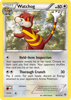 Watchog, Furious Fists #85, Pokémon TCG card