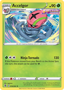 Accelgor, Fusion Strike #14, Pokémon TCG card