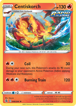 Centiskorch, Fusion Strike #48, Pokémon TCG card
