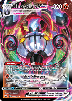 Chandelure VMAX, Fusion Strike #40, Pokémon TCG card