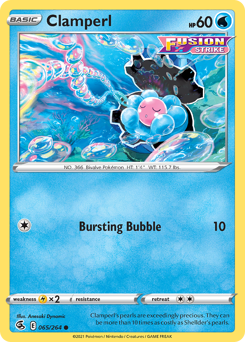 Clamperl, Fusion Strike #65, Pokémon TCG card