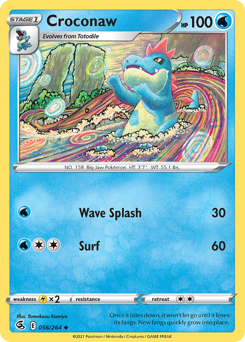 Croconaw, Fusion Strike #56, Pokémon TCG card