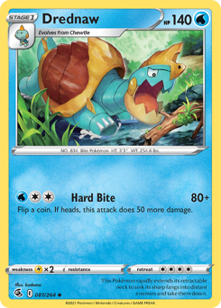 Drednaw, Fusion Strike #81, Pokémon TCG card