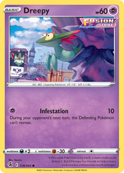 Dreepy, Fusion Strike #128, Pokémon TCG card