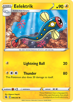 Eelektrik, Fusion Strike #96, Pokémon TCG card