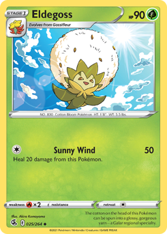 Eldegoss, Fusion Strike #25, Pokémon TCG card