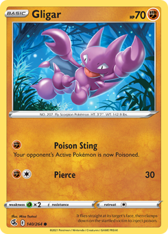 Gligar, Fusion Strike #140, Pokémon TCG card