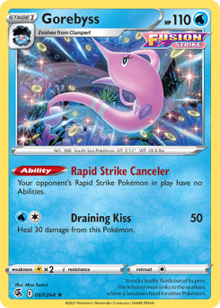 Gorebyss, Fusion Strike #67, Pokémon TCG card