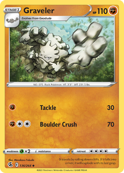 Graveler, Fusion Strike #136, Pokémon TCG card