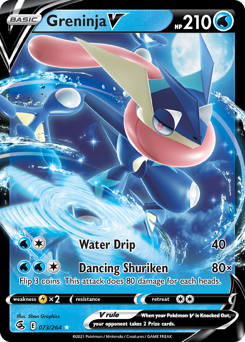 Greninja V, Fusion Strike #73, Pokémon TCG card