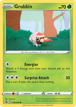 Grubbin, Fusion Strike #18, Pokémon TCG card