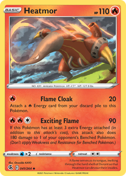 Heatmor, Fusion Strike #41, Pokémon TCG card