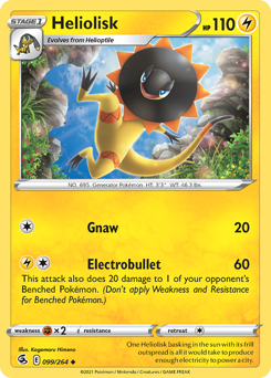 Heliolisk, Fusion Strike #99, Pokémon TCG card