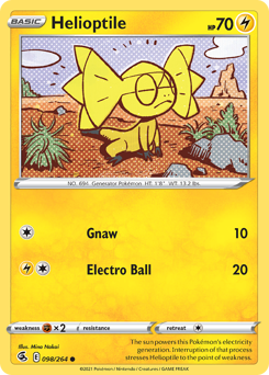 Helioptile, Fusion Strike #98, Pokémon TCG card