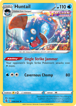 Huntail, Fusion Strike #66, Pokémon TCG card