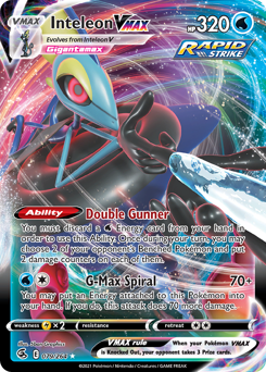 Inteleon VMAX, Fusion Strike #79, Pokémon TCG card
