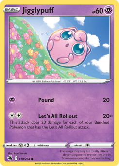 Jigglypuff, Fusion Strike #110, Pokémon TCG card