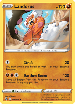 Landorus, Fusion Strike #148, Pokémon TCG card