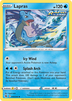 Lapras, Fusion Strike #54, Pokémon TCG card