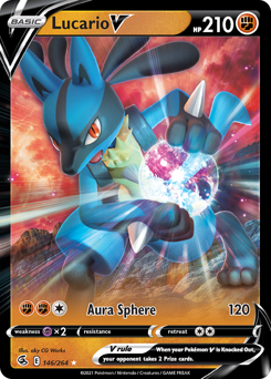 Lucario V, Fusion Strike #146, Pokémon TCG card