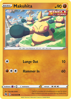 Makuhita, Fusion Strike #142, Pokémon TCG card