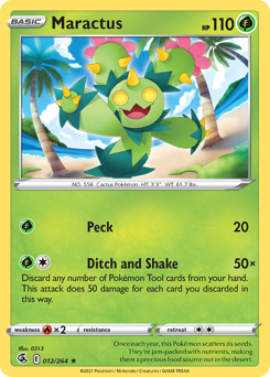 Maractus, Fusion Strike #12, Pokémon TCG card