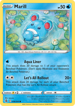 Marill, Fusion Strike #58, Pokémon TCG card
