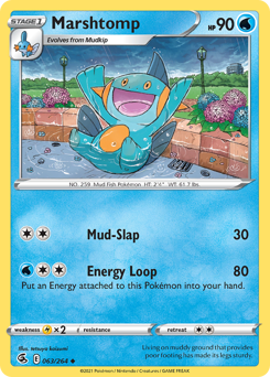 Marshtomp, Fusion Strike #63, Pokémon TCG card