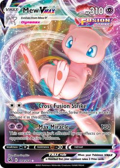 Mew VMAX, Fusion Strike #114, Pokémon TCG card