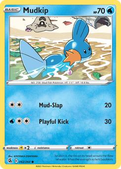 Mudkip, Fusion Strike #62, Pokémon TCG card