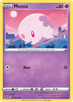 Munna, Fusion Strike #121, Pokémon TCG card