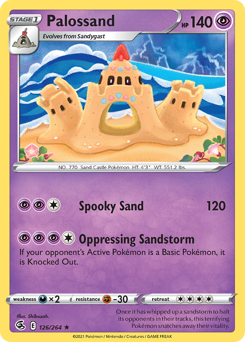 Palossand, Fusion Strike #126, Pokémon TCG card