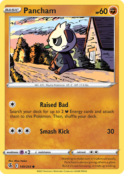 Pancham, Fusion Strike #149, Pokémon TCG card