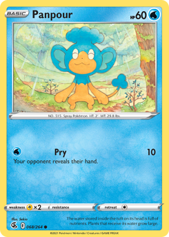 Panpour, Fusion Strike #68, Pokémon TCG card